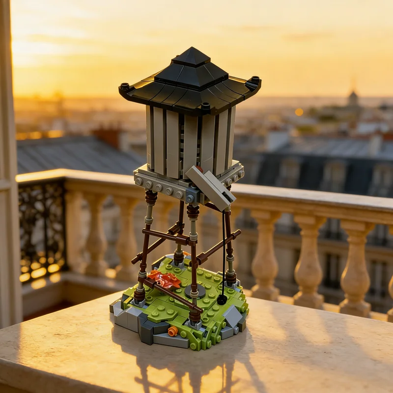 

Конструктор MOC «Водонапорная башня» с четырьмя видами оружия, модель кузнеца-ниндзя, 356 деталей, креативный подарок, коллекционная настольная модель премиум-класса