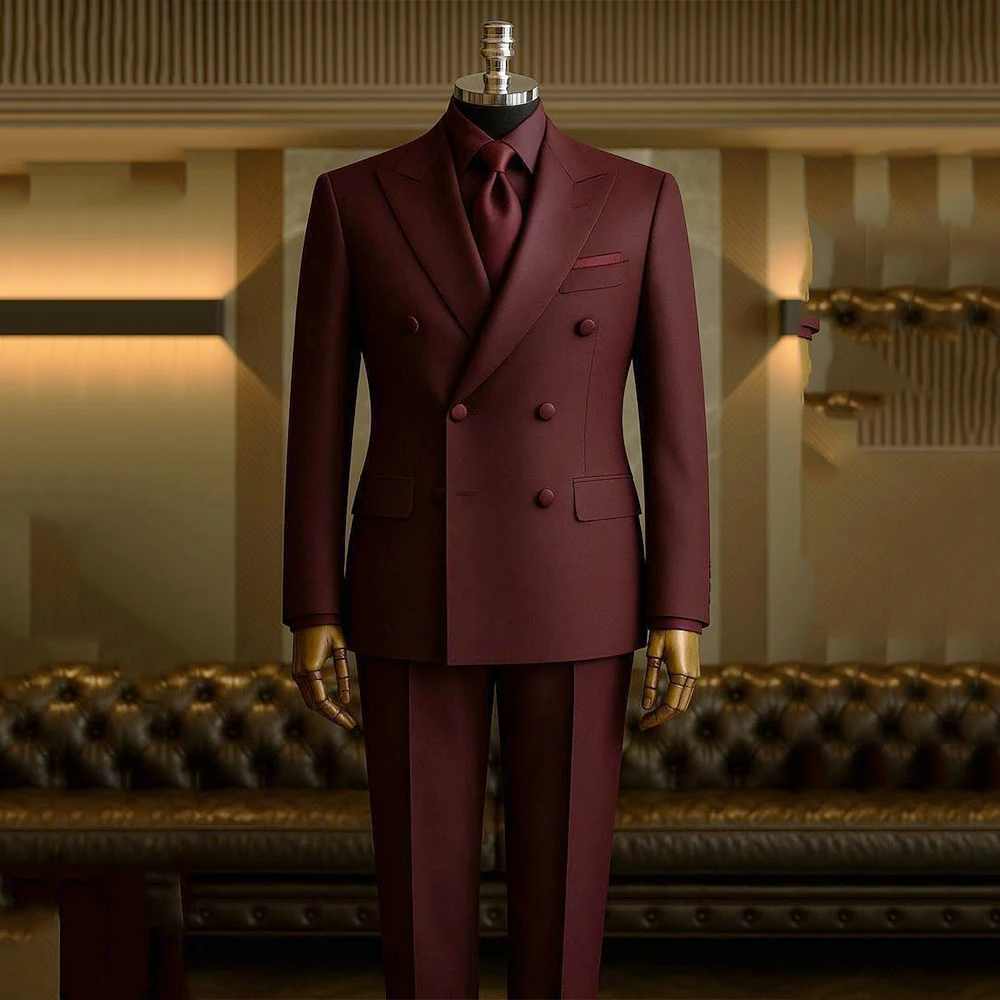 

Elegant Men's Suits Single Breasted 2 Pieces Jacket pant High Quality Formal Occasion Male Clothing Wedding Outfits Customize