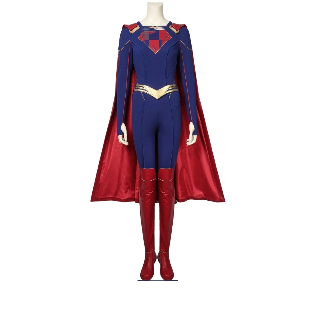 

Новый костюм для косплея Supergirling, комбинезон Karaoes Zor-Elng, накидка, ботинки на выбор для игровых вечеринок, Хэллоуина, на заказ