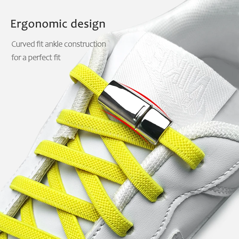 

SOBU brand Upgrade Elastic Magnetic Shoelaces No Tie Shoe laces for Kids and Adult Quick Lazy Metal Lock Laces Shoe Strings