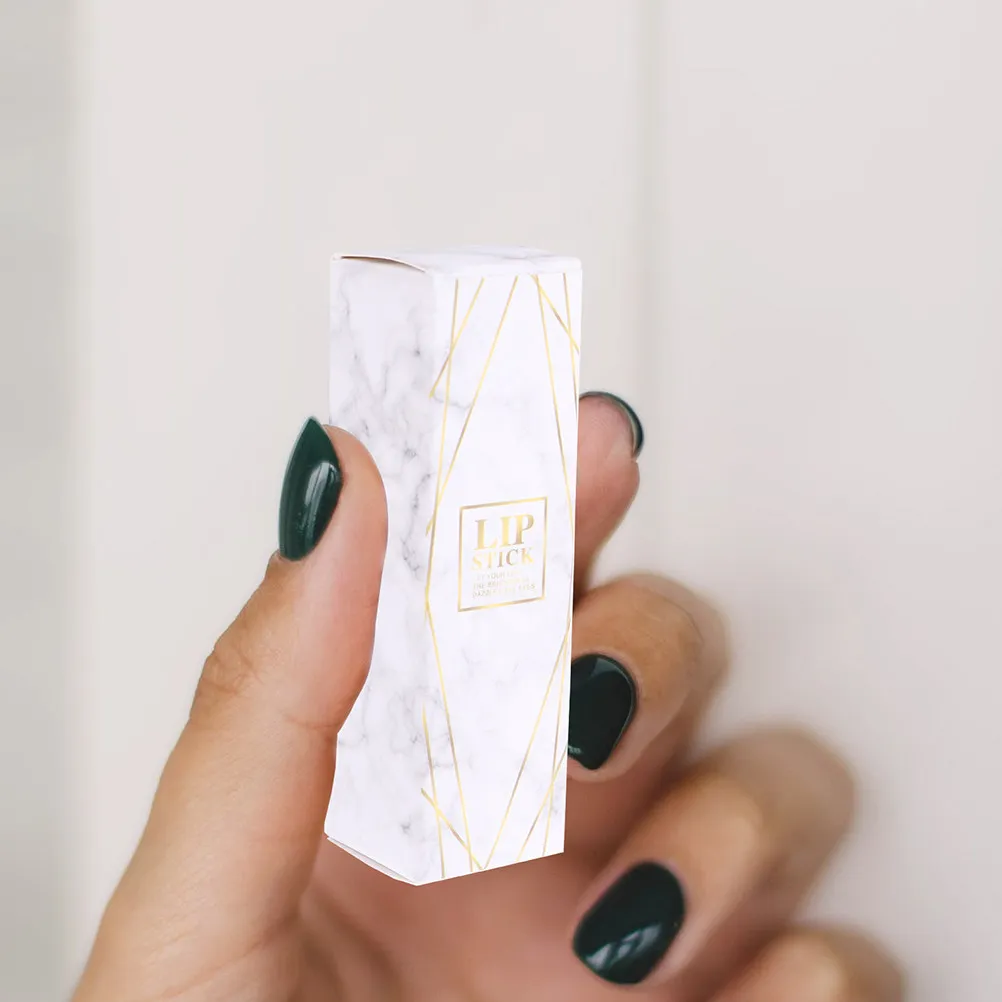 50 Pezzi Scatole Regalo in Carta per Rossetti, Contenitori per Tubetti di Lucidalabbra, Scatole Portaoggetti da Viaggio per Cosmetici e Rossetti