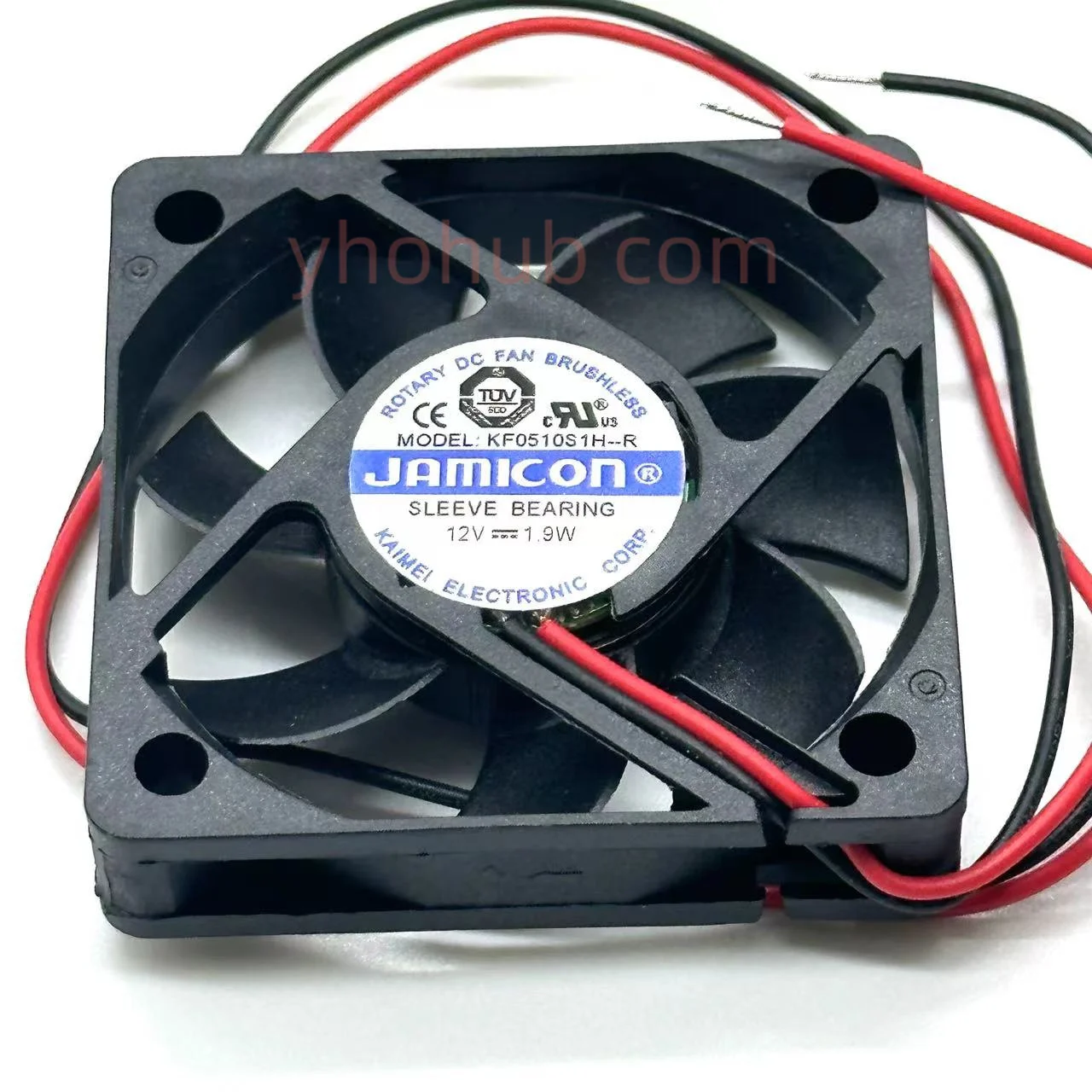 

Jamicon KF0510S1H-R DC 12V 1.9W 50x50x10mm 2-wire Server Cooling Fan