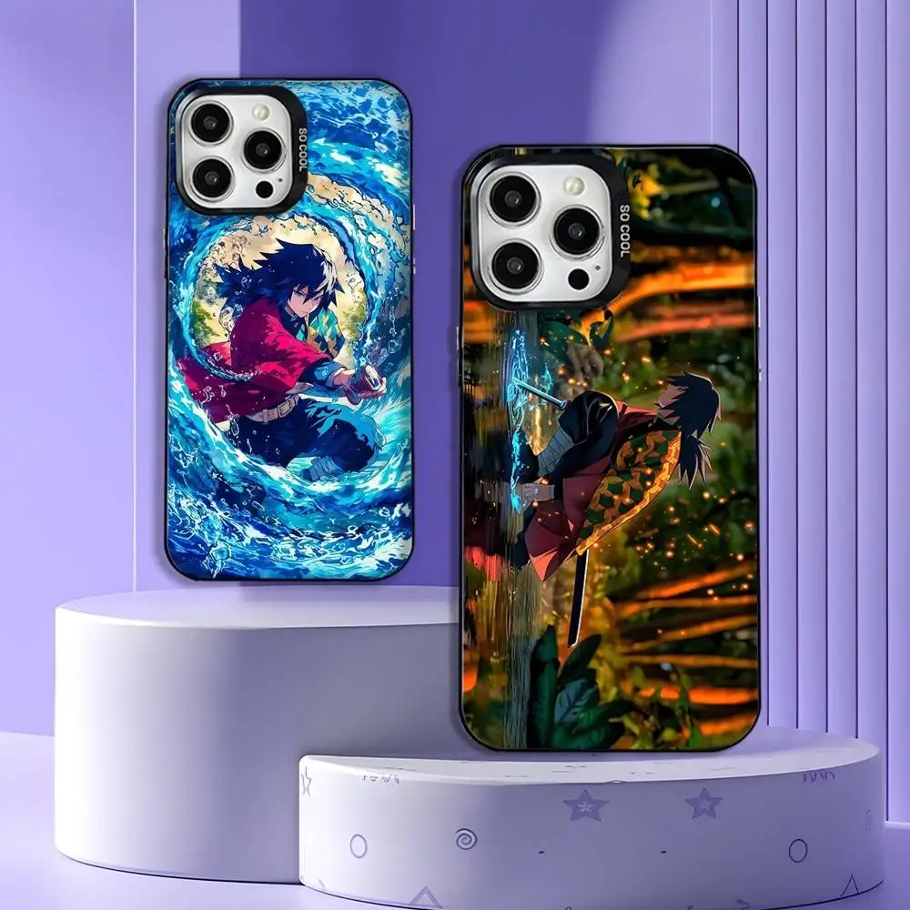 

G-giyu Anime T-tomioka Phone Case For iPhone 17,16,15,14,13,12,11,Pro,Max,Plus,E,Air,Mini Black Tpu Cover