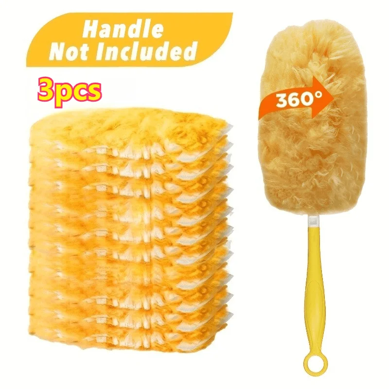 Disposable 3pcs Electrostatic Duster Refills - Excluding handle No Battery Needed - Ideal