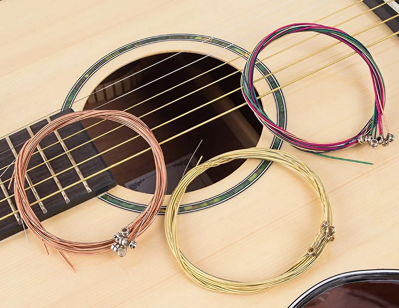 Akustische Gitarrensaiten, 6 Teile/satz, Saiten aus reinem Kupfer, 1–6 für Akustikgitarre, Ukulele, Bass, Stahldraht, klassische Akustik-Folk – Detail 6