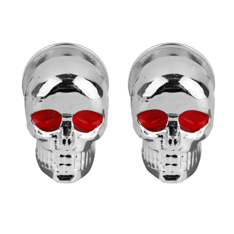 1 Pair Car Motorcycle Personalize Skull License Plate Holder Bolts Nuts M6 Wheel Valve Cap Fastener Car Accesories Bolt Nuts 6mm