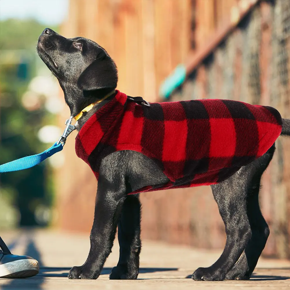 

Dog Fleece Warm Winter Clothes Small Medium Dogs Pet Hoodie Comfortable Dog Vest Costume Thermal Puppy D Ring Belt Attachment