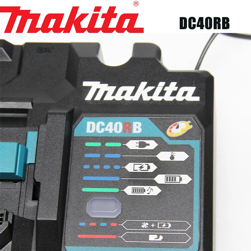 Makita DC40RB 40V Lithium Battery High Power Digital Charger Adapter BL4025 Converter ADO10 Makita DC40RB Dual Port Charger