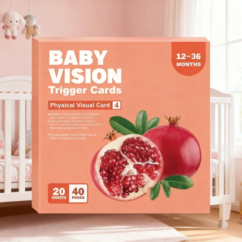 Tarjeta de educación temprana para bebé 2025, tarjeta de estimulación Visual para bebé recién nacido, juguete cognitivo para bebé de 12 a 36 meses, regalo de Navidad