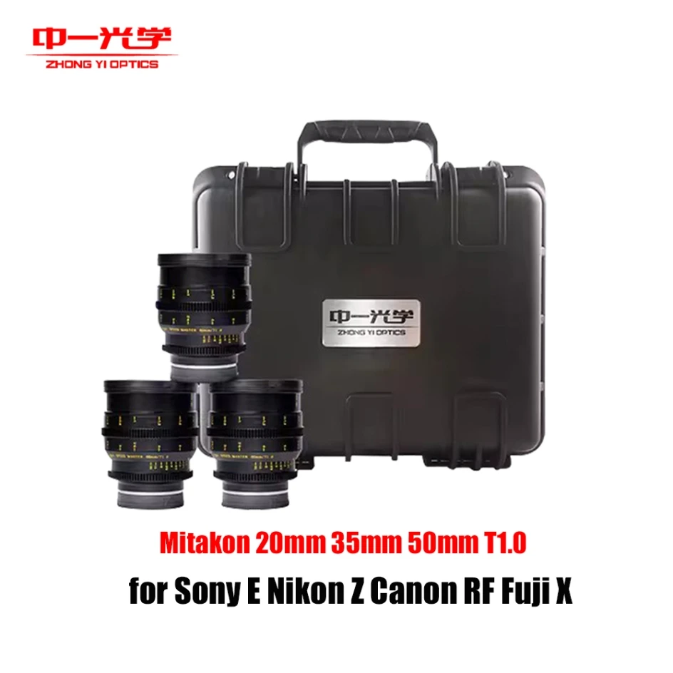 Zhongyi Mitakon 20mm 35mm 50mm T1.0 APS-C objectif Cine objectif de camra cinmatique compatible pour Sony E Nikon Z Canon RF Fuji X Mount