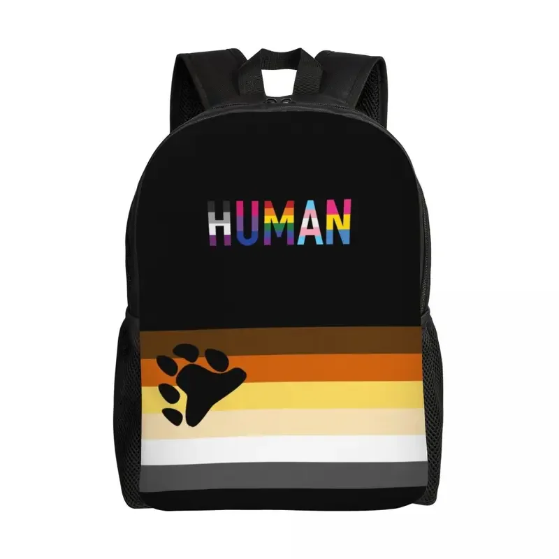 

Custom Human LGBT Backpacks Women Men Basic Bookbag for College School LGBTQ Gay Lesbian Pride Bags