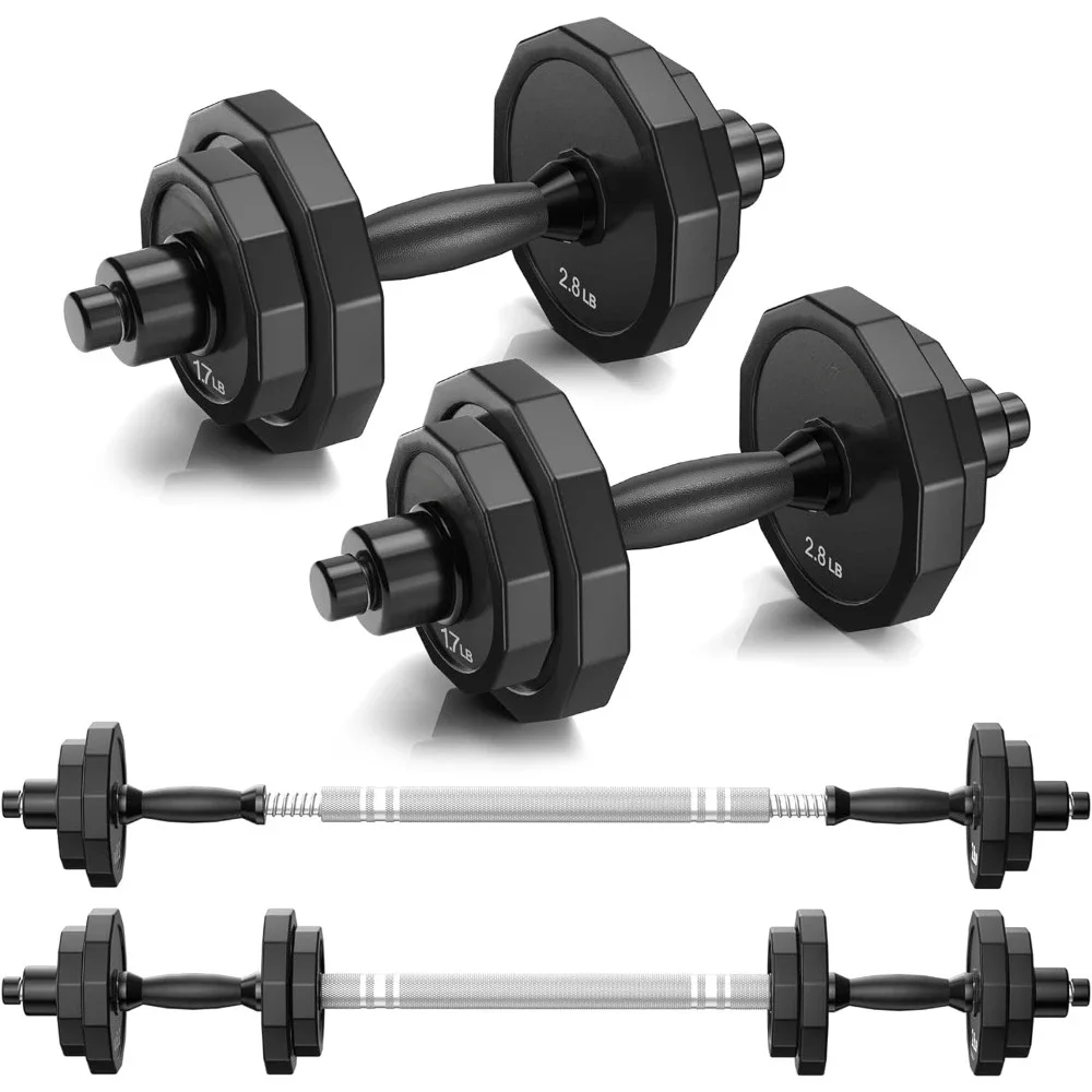 

Weights Dumbbells Set, Adjustable Dumbbell Sets 22Lbs 44Lbs 66Lbs 88Lbs with Solid Steel, Barbell Free Weight Set with Connector