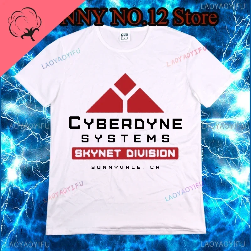 Man TShirt T-erminator Shirt Cyberdyne Systems Skynet Control System Front Double Side Graphic Tshirts Fashion Male Tee Clothing