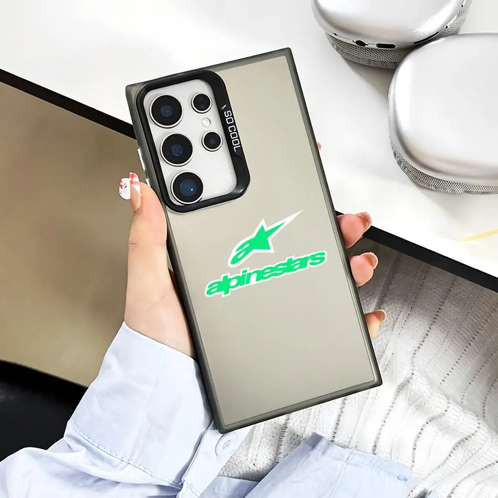 Чехол для телефона Motor A-Alpinestars для Samsung Galaxy S26 S25 S24 S23 S22 S21 S20 Note20 Plus Ultra, красочный серебристый чехол