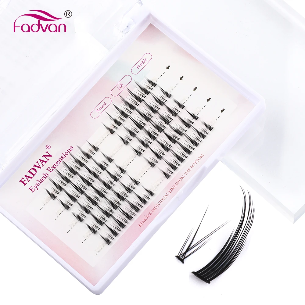 Fadvan Spikes Lashes Extension Individual Premium Little Devil Cosplay False Eyelash A/M/Dovetail Cluster Lash Daily Makeup Tool