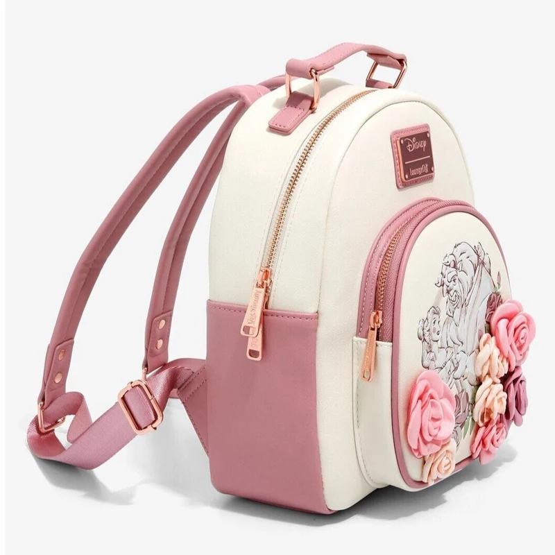 Loungefly Disney Beauty and The Beast Floral Sketch Mini Backpack