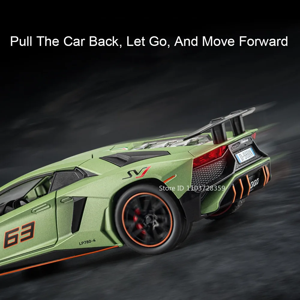 1:22 LP780 VENOM ミニチュア スーパーカー おもちゃ モデル 合金 ダイキャスト サウンド ライト ドア開閉 プルバック コレクション スポーツカー 子供向けギフト