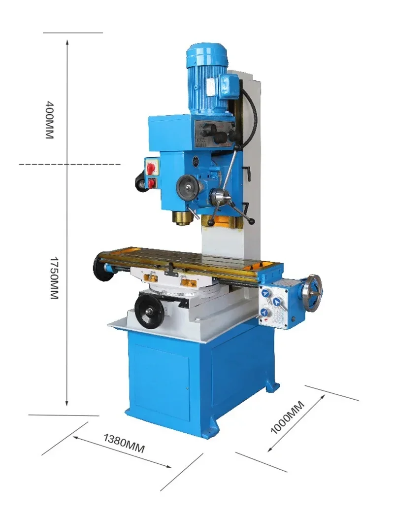 Good quality 40~1400 rpm (900x240mm)  Vertical metal Milling Machine ZX50C Small Gear Drive Drilling And Milling Machine