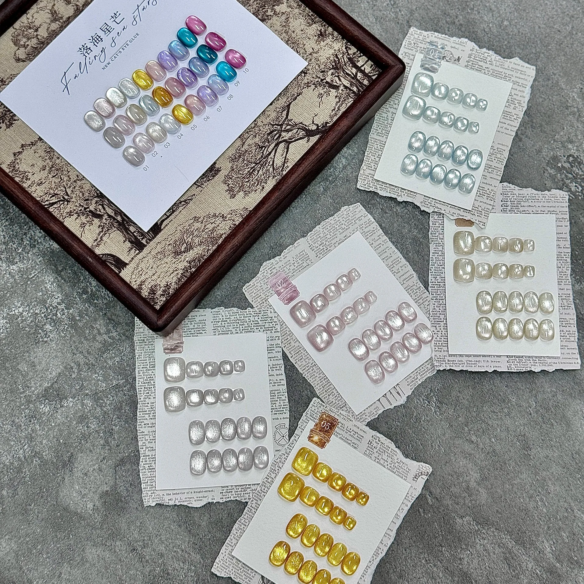 Andpretty-Ensemble de gel pour les ongles, 10 couleurs dépareillées, œil de chat, kit pour salon de manucure, nouveau modèle 2024, article tendance, gel non CUUV