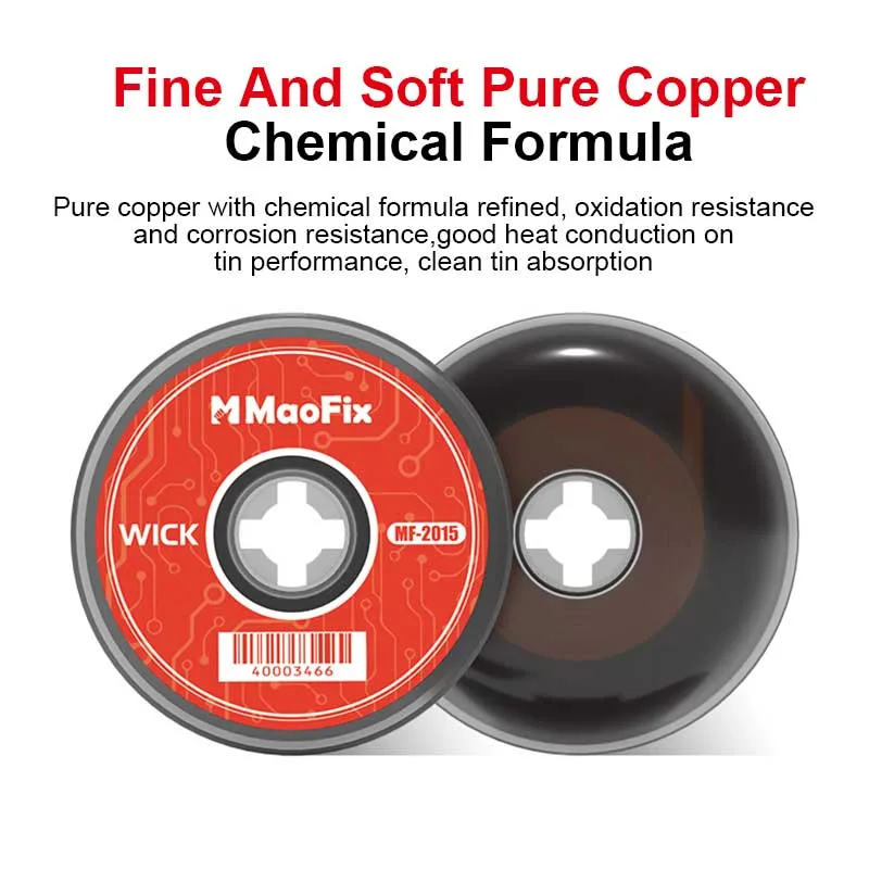 AMAOE MaoFix MF-2015 2515 1.5M Solder Wick Braid for Mobile Phone Motherboard Repair Anti-static Low-residue PCB Welding Sucker