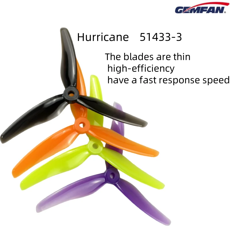 

2 pairs GEMFAN 51433 5inch 3 blade/ tri-blade Propeller Props CW CCW Brushless motor FPV Propeller for FPV Racing drone