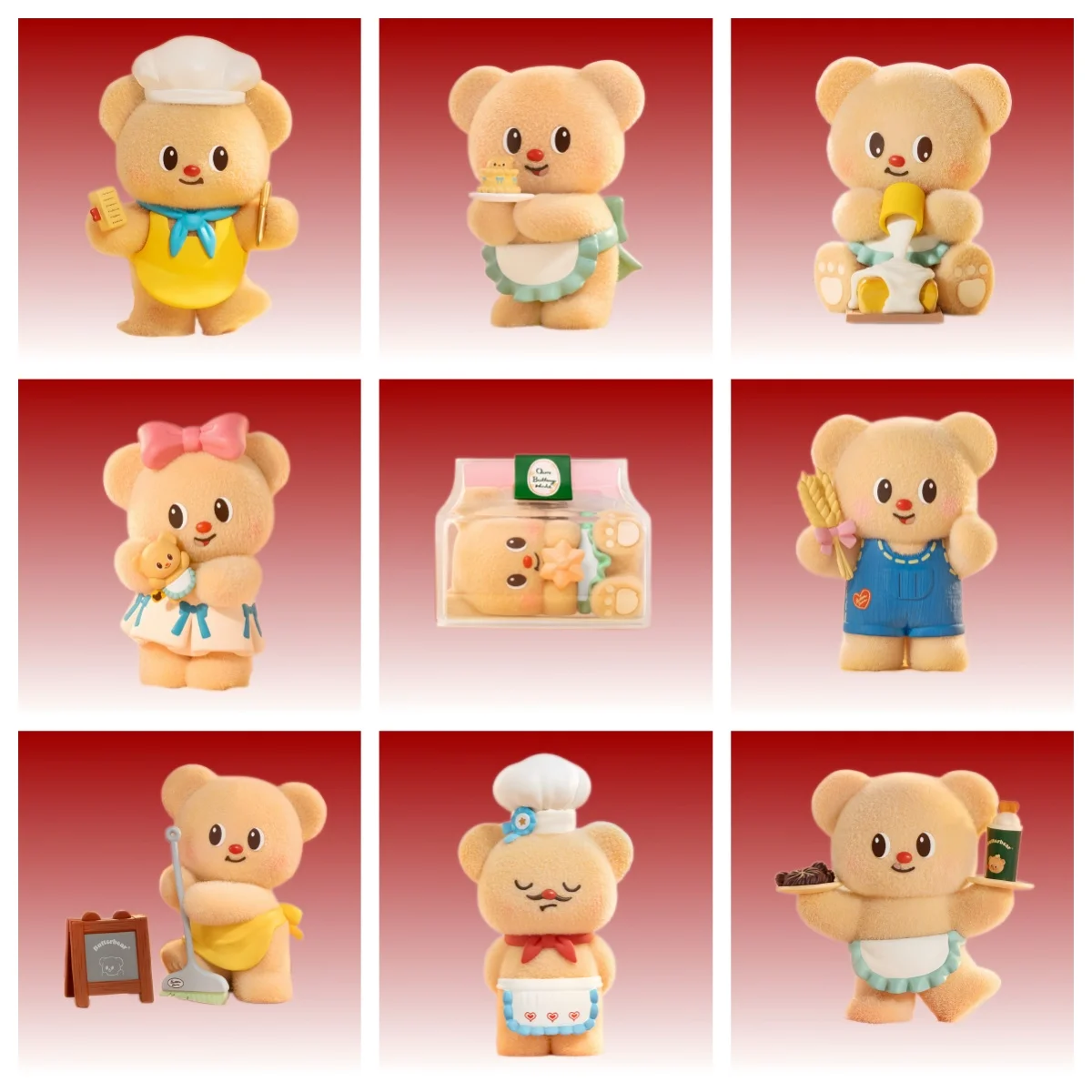 Playful Butter Bear Baking Workshop Series Vinyl Blind Box Surprise Gift Cute Caja Ciega Kawaii Dolls Toys Birthday Mystery Box