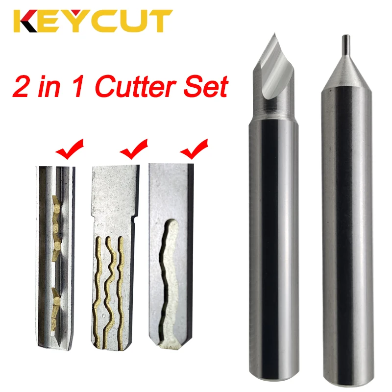 2 In 1 Milling Cutter Set for Dimple Keys and Laser Cut Car Keys Locksmith Tools