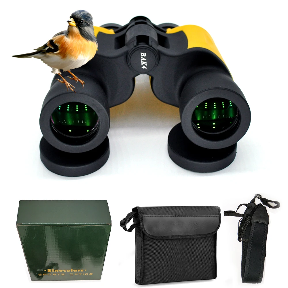

8x40 Porro Prism BAK4 FMC Binoculars Small Telescope Camping Equipment for Stargazing