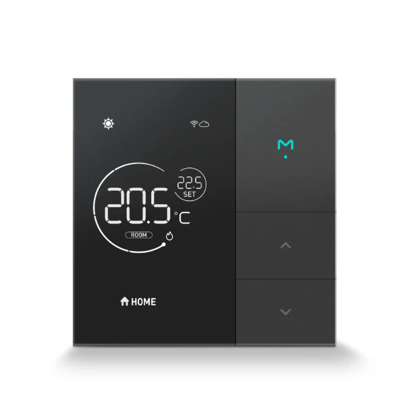 Smart WiFi Termostato para caldeira a gás, controlador de temperatura preto, piso radiante, AC, compatível com Mijia Mi Home App
