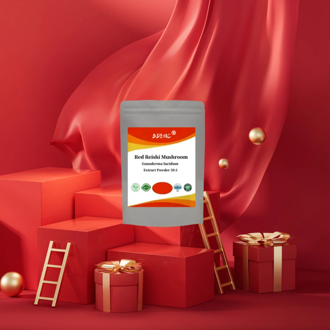 Bolsa de papel de aluminio personalizada 3F4T para polvo de extracto de Ganoderma Lucidum 30:1 para entrega rápida en Global Red Reishi P.E.