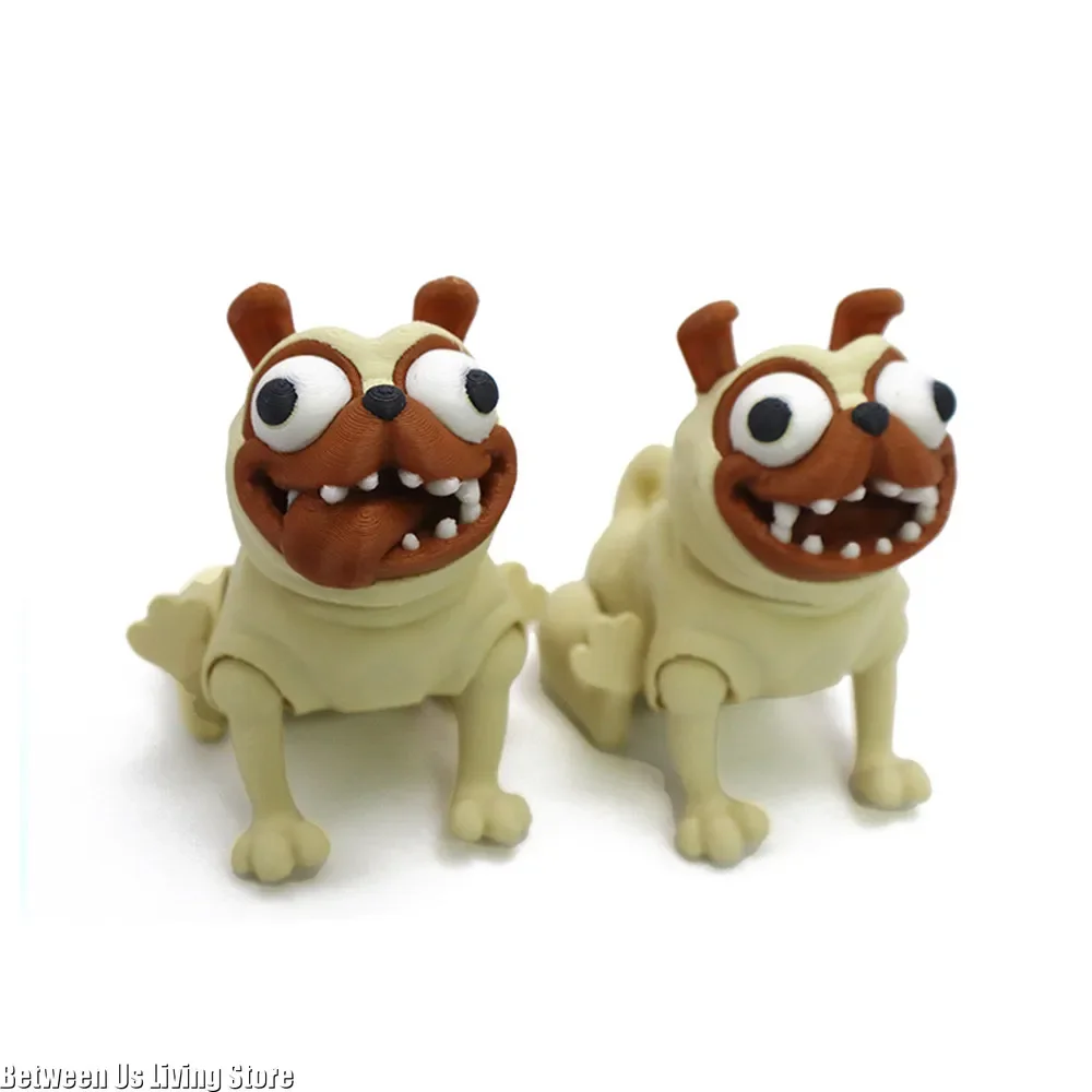 귀여운 Pug 3D 인쇄 그림 홈 데스크 장식 액세서리에 대 한 멀티 공동 움직일 수있는 재미 있은 추상 어린이 독특한 선물