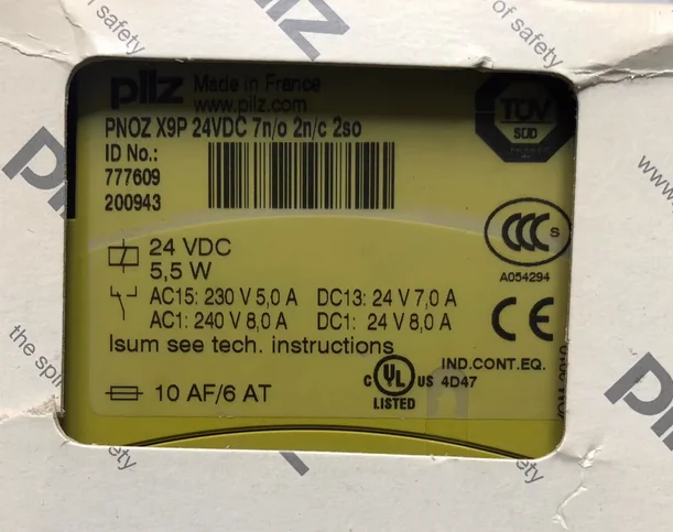 777609 PNOZ X9P 24VDC مرحلات أمان جديدة تمامًا، شحن سريع