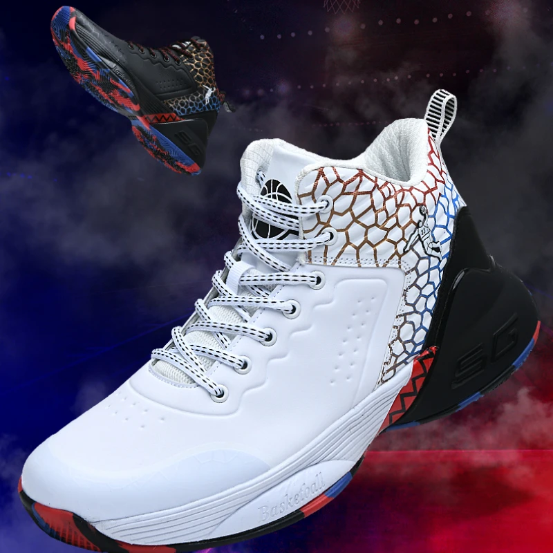 

New Women's Basketball Shoes MD+rubber Sole Sports and Leisure High-top Sneakers Waterproof and Shock-absorbing Running Shoes