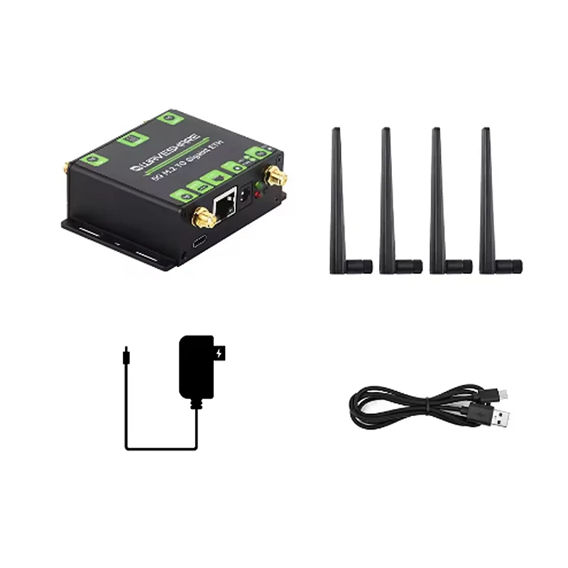 محول Waveshare 5G M.2 إلى USB3.1، 5G M.2 إلى Gigabit Ethernet، يدعم وحدات SIMCom / Quectel / Fibocom الرئيسية 5G M.2