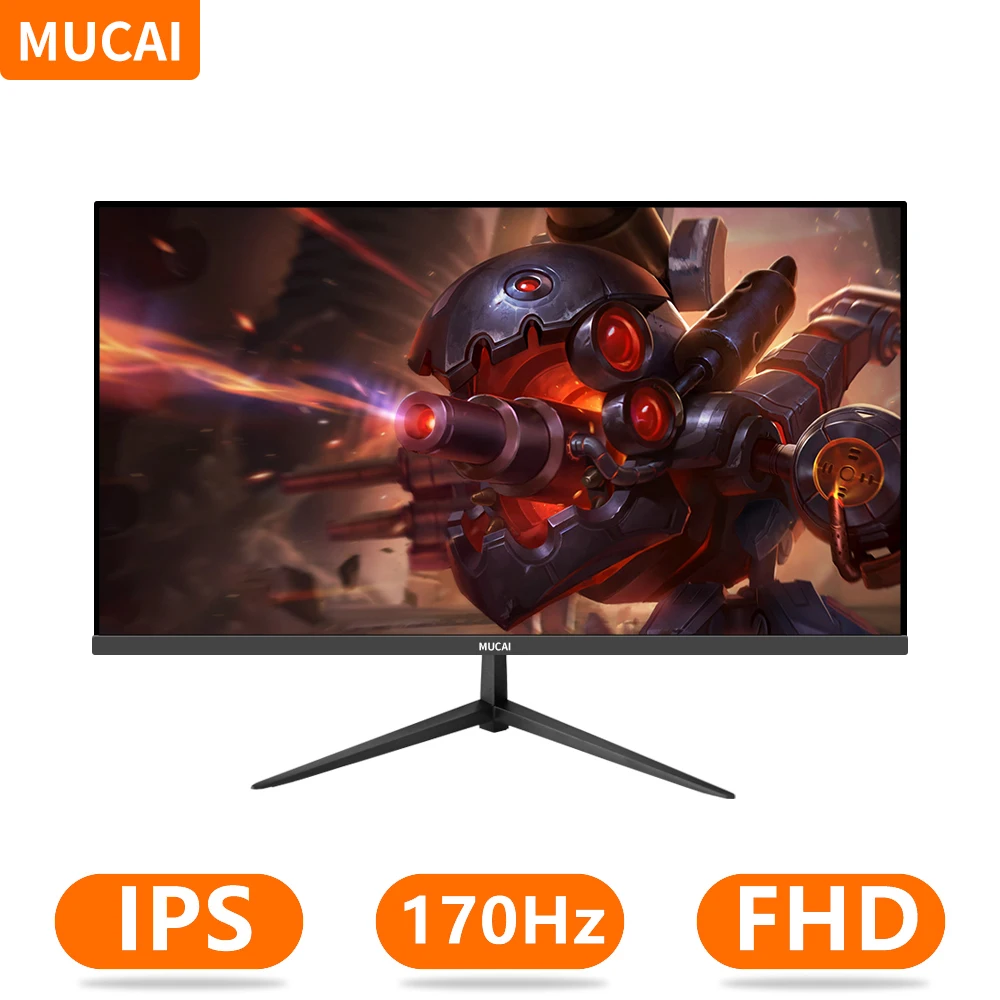 

MUCAI 24 Inch Monitor 170Hz LCD Display PC IPS FHD Desktop Gamer Computer 144Hz Screen Flat Panel HDMI-compatible/DP/1920*1080