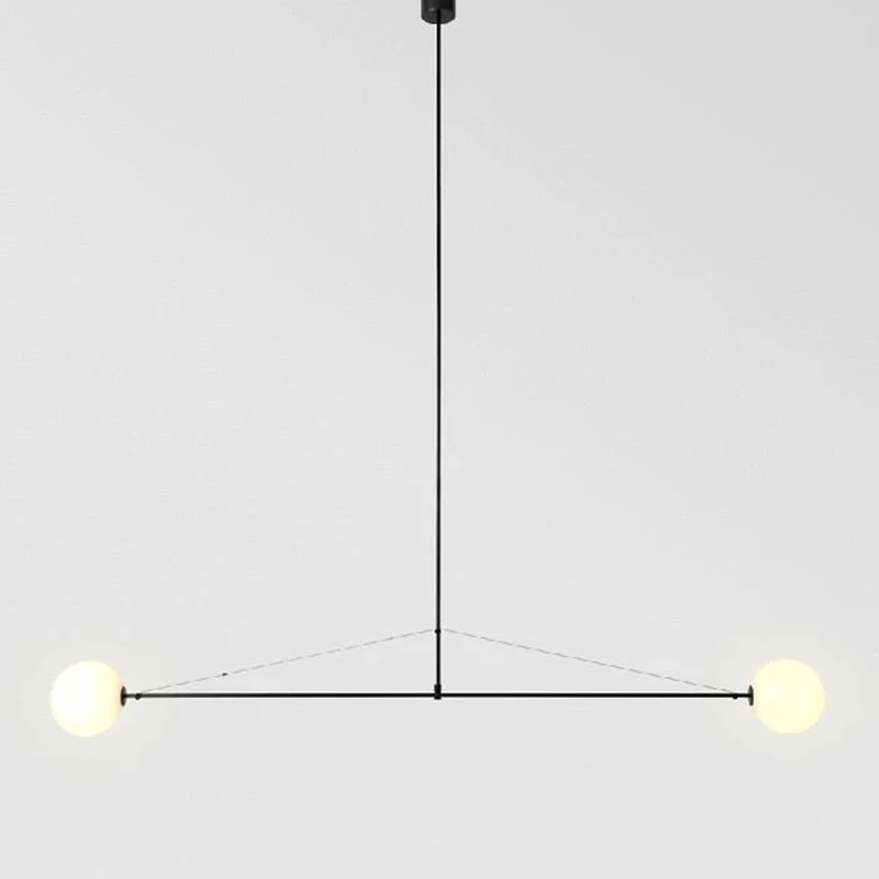 Lámpara de araña de línea geométrica, lámpara colgante minimalista, iluminación Led, lámpara de araña posmoderna, luminaria geométrica suspendida