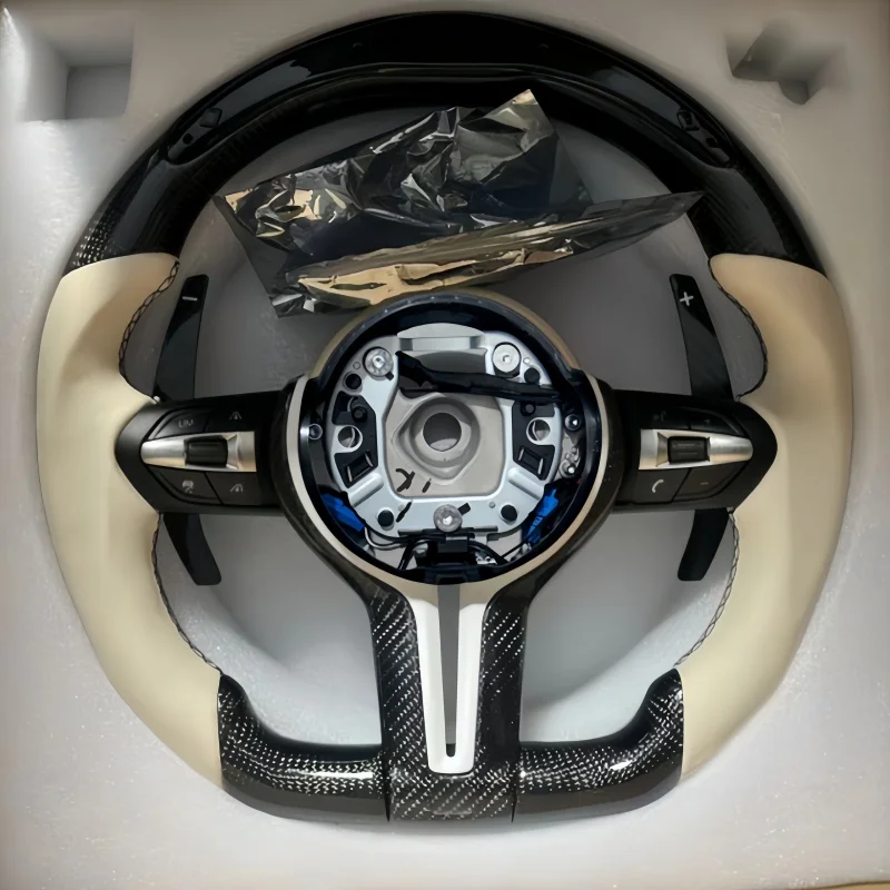 LED Customized Carbon Fiber Leather Car Steering Wheel For BMW F Chassis 3 Series F10 F30 F15 F16 E70 E90 M3 M6 Steering Wheel