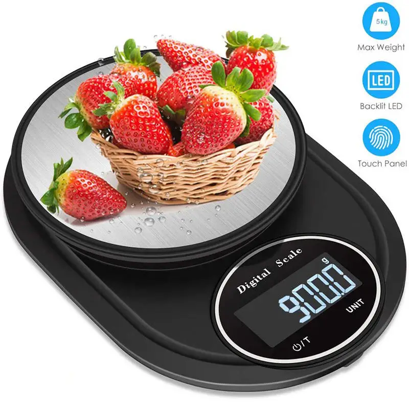 

Household Multi-Function Kitchen Scale 22Lb/10Kg 0.1G Precision Food Diet Scale for Cooking Baking Multifunctional Measure Tools