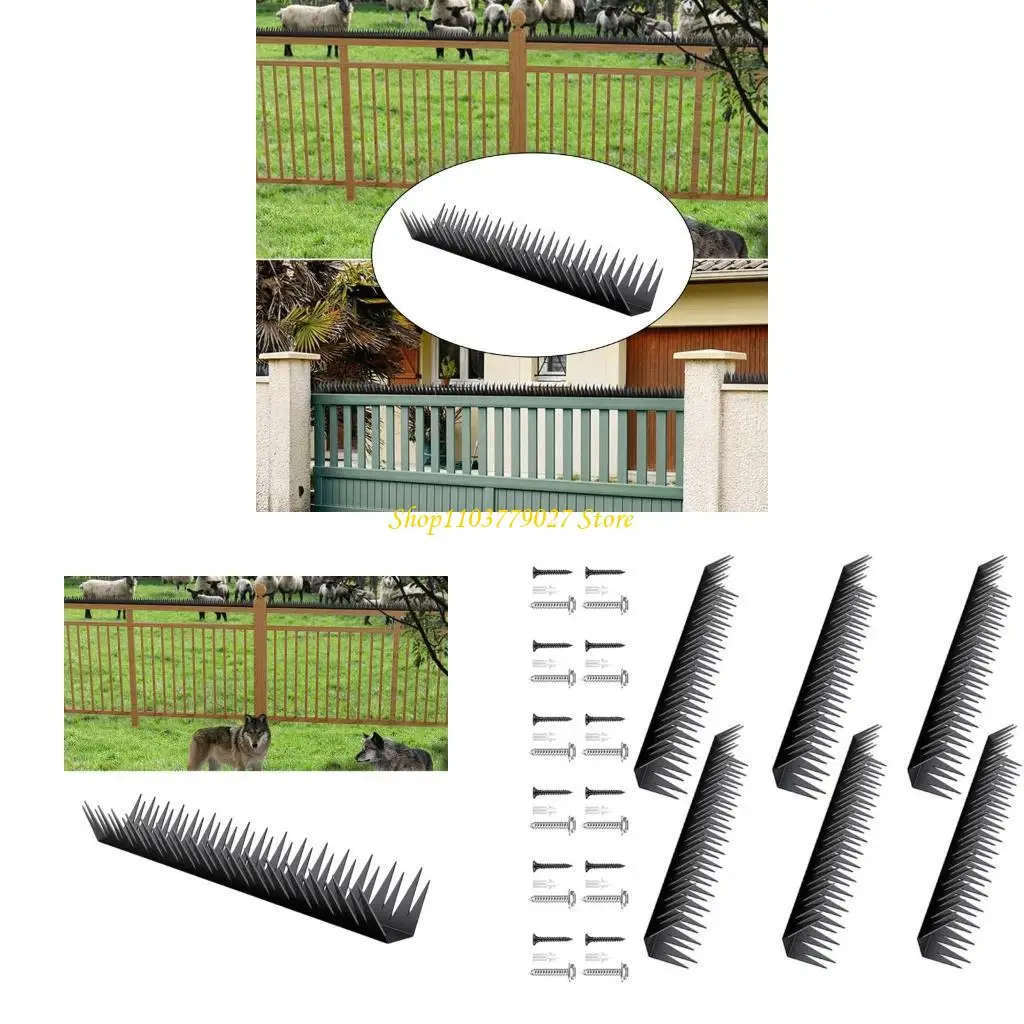 

C4DF 6Pieces Security Wall Spikes Antibird Spikes For Deterring Intruders Effectively