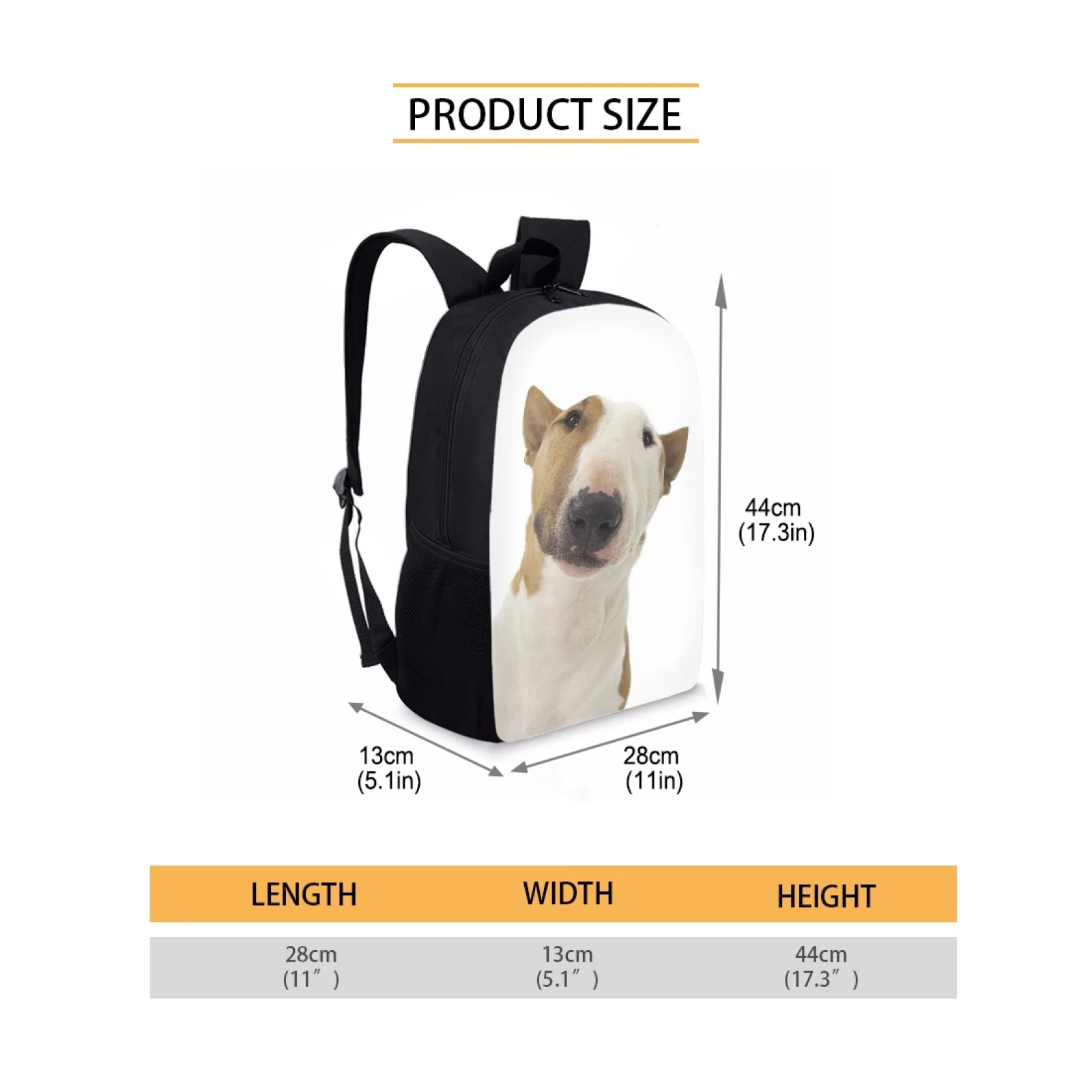 Cute 3D Bull Terrier Dogs Printed School Bags for Girls Boys Backpacks Children Book Bags Junior Schoolbag Student sac a main