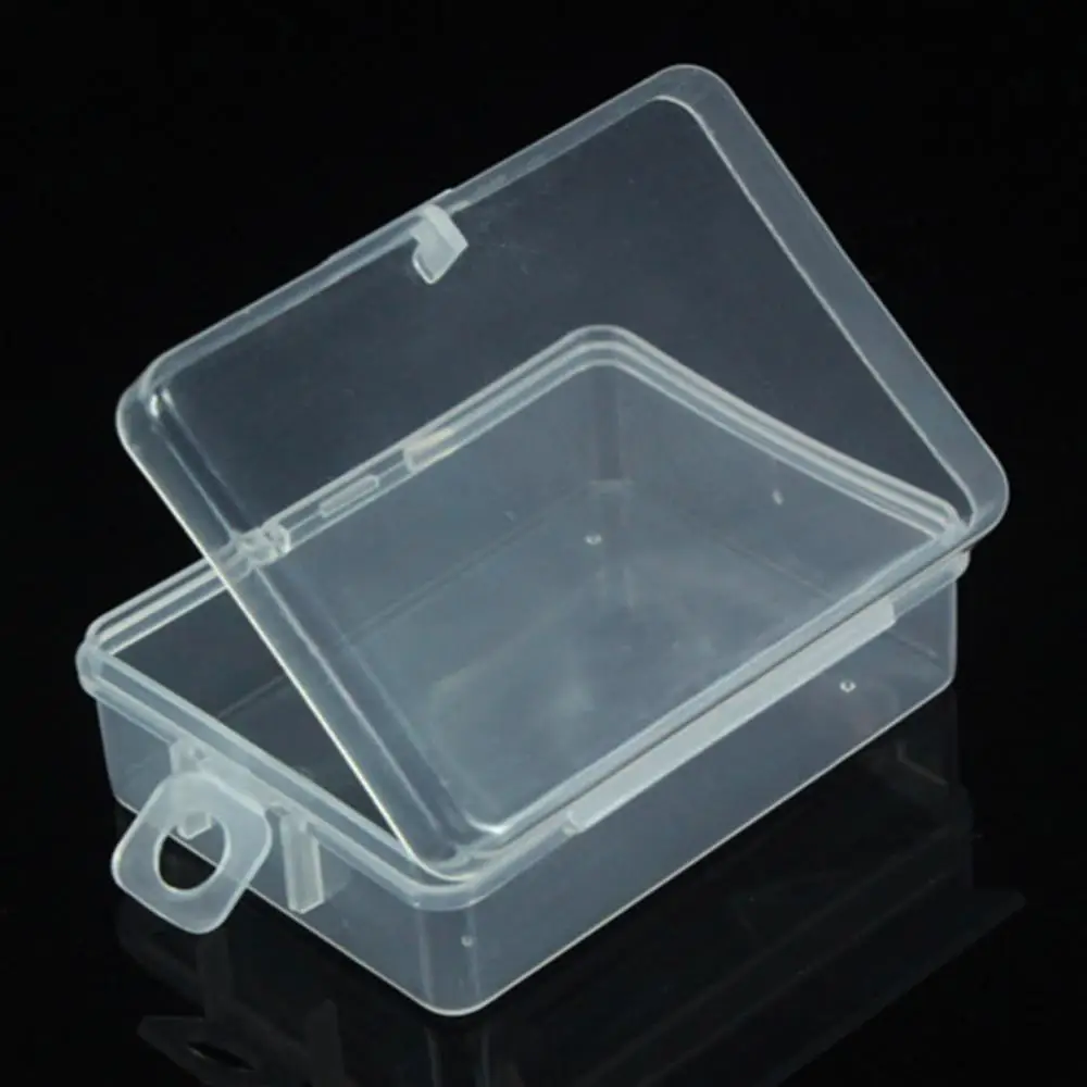 Clear Hook Box Plastic Transparent Storage Box Debris Collect Container Case With Lid