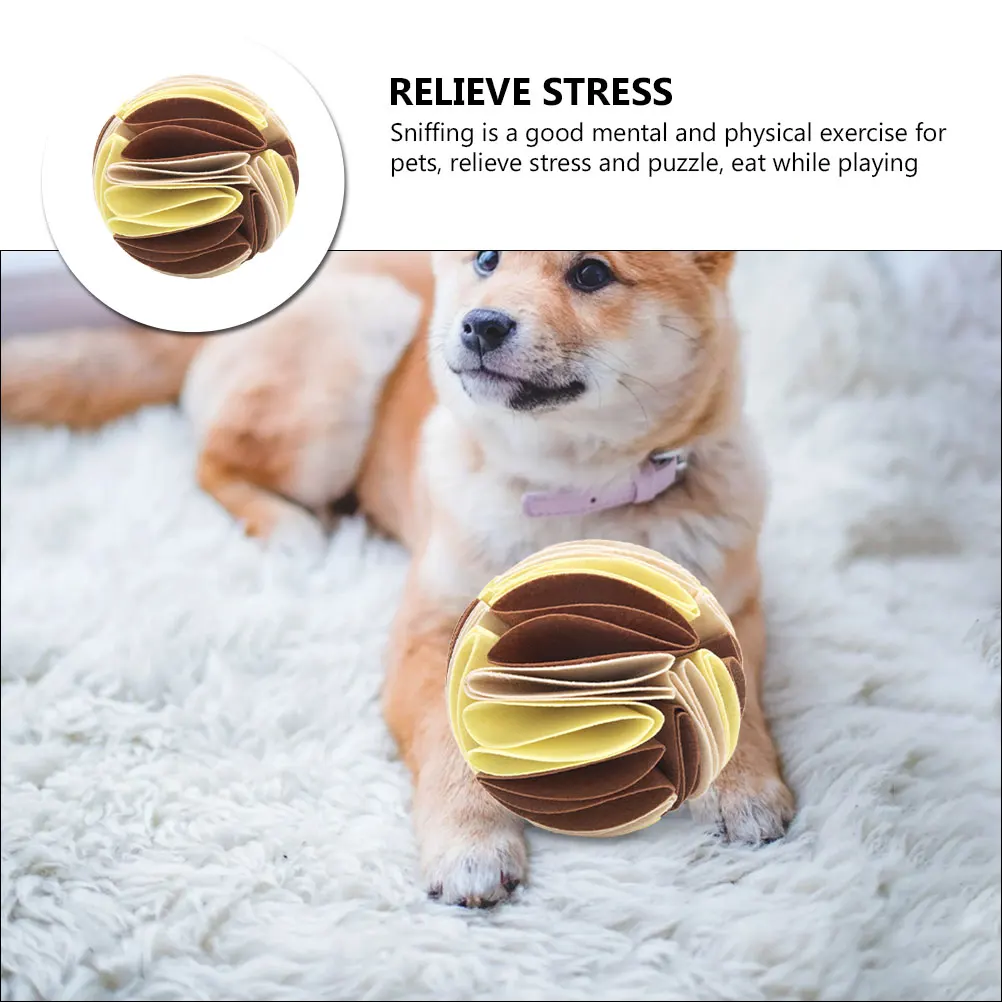 

Pet Smelling Bulb Dog Toys for Puppies Snuffle Ball Small Dogs Puppy Felt Cloth Cute