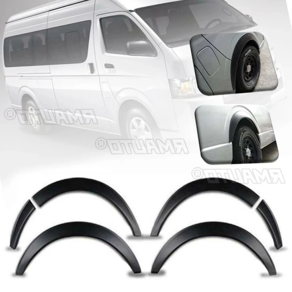 

For Toyota HIACE 200 Series 2005-2019 Car Trims Wheel Heel Arch Flare Accessories Eyebrow Wheel Fender Trims