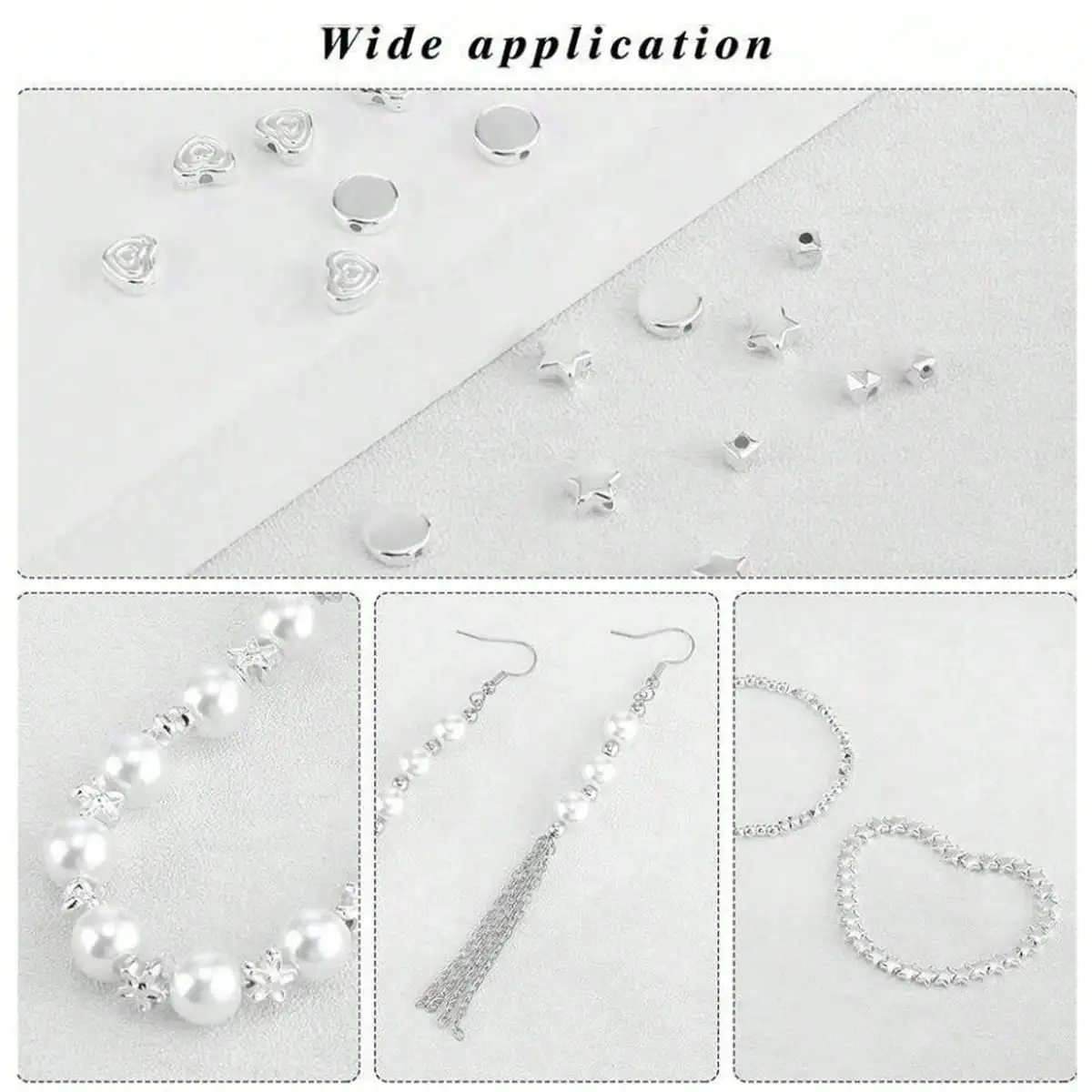 220 PCS CCB Crown Spacer Beads - DIY Jewelry Making Kit for Necklace Bracelet Earrings - Plastic Butterfly Charms Craft Supplies