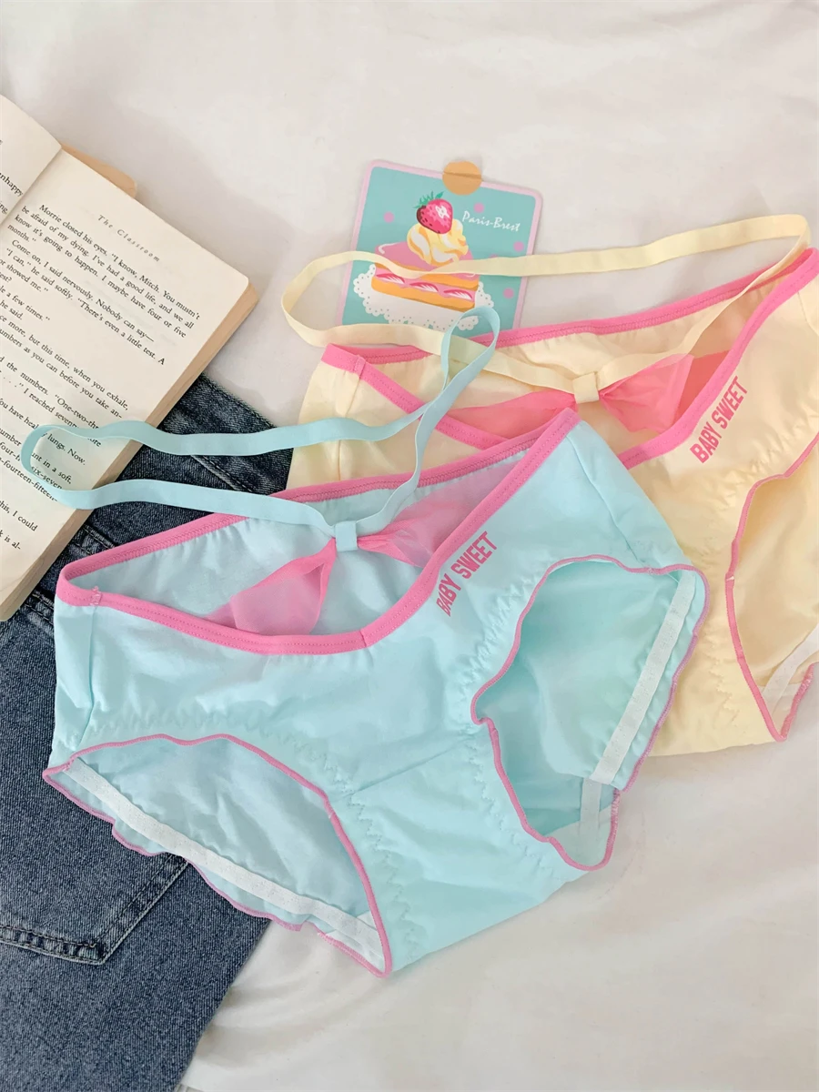 2024 Japanese Girls Sexy Lingerie Underwear Thin Women Sexys Panties Frenulum Lolita Girls Mid-Waist Panties Tanga