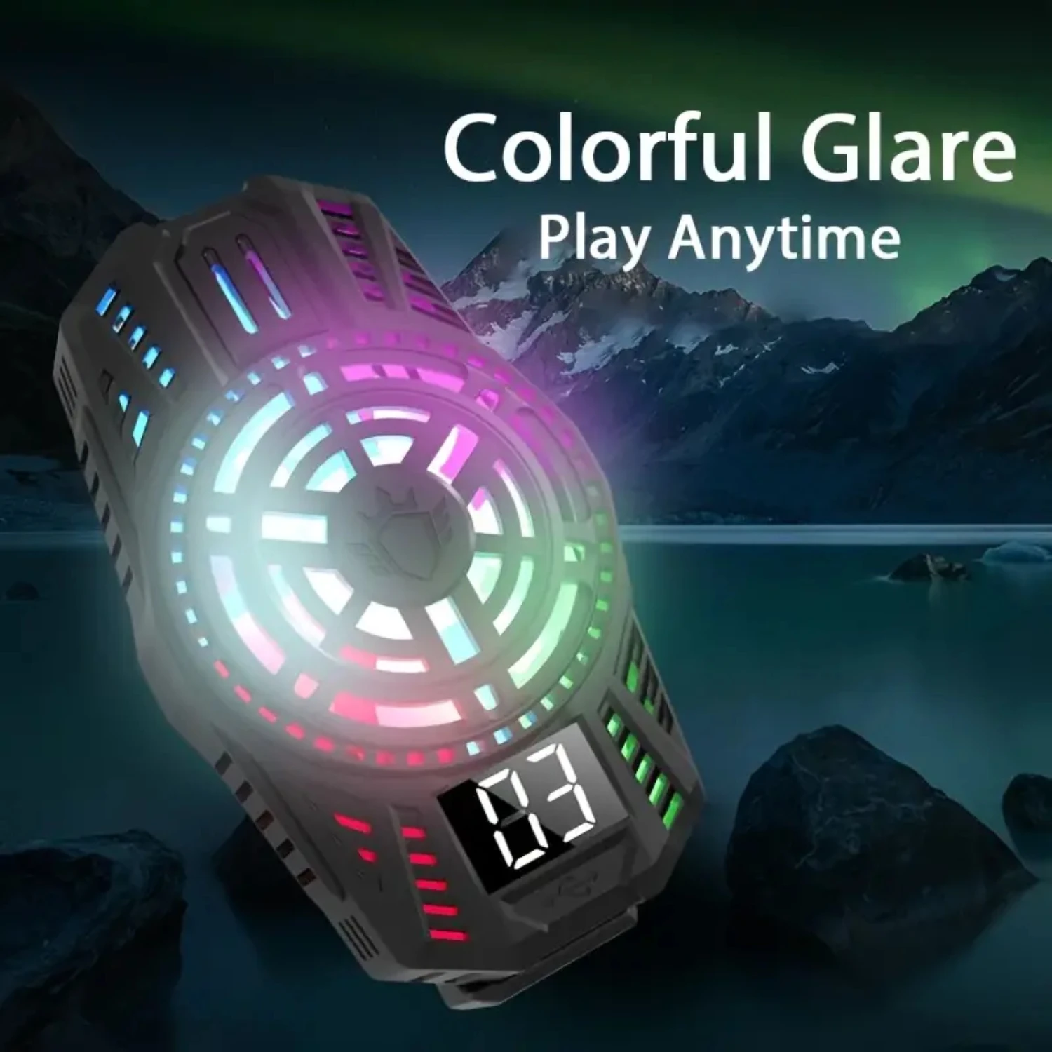 Digital Display Mobile Phone Radiator, Scalability, Semiconductor Refrigeration, Colorful Lighting Effects, Rapid Cooling