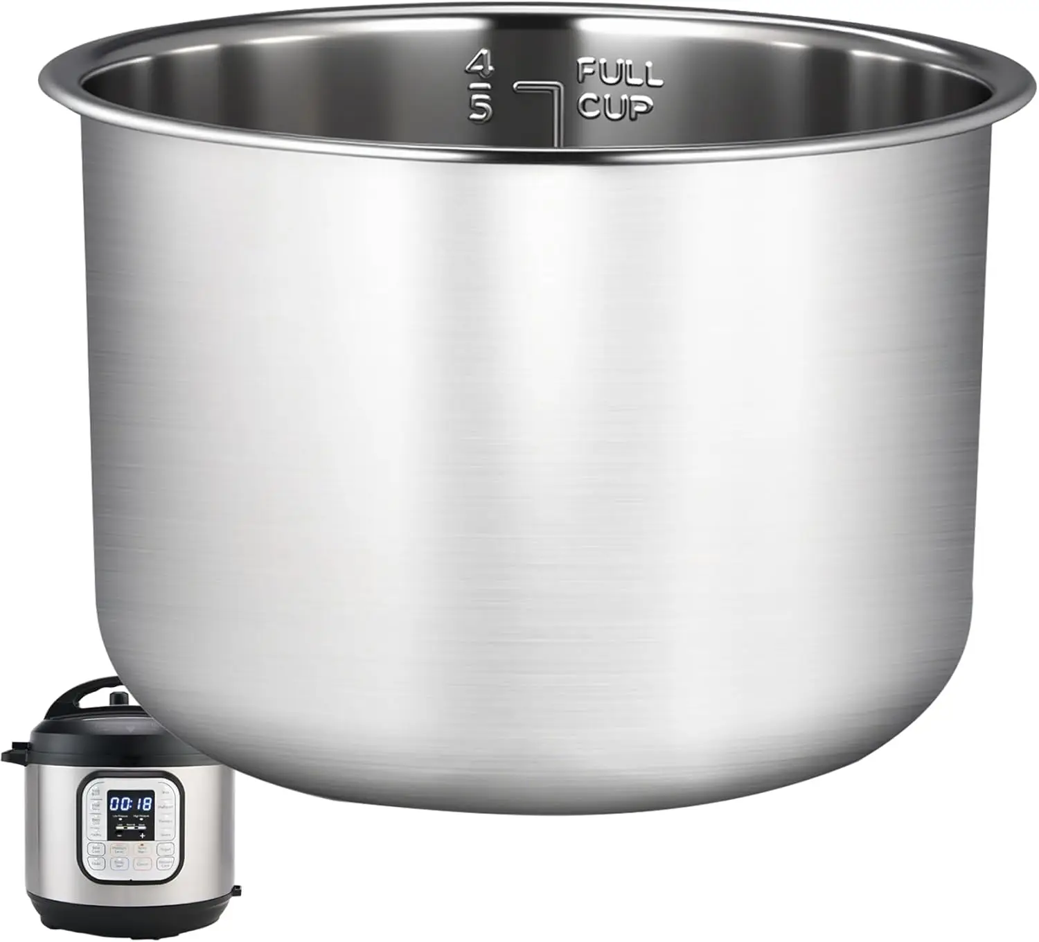 

Stainless Steel 6 QT Inner Pot, Compatible with Instant Pot 6-quart inner pot for specific models. 304 stainless steel thickened