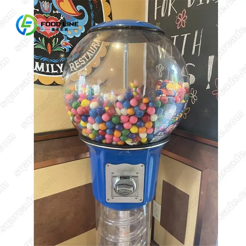 Customized 110 Cm Height Coin Operated  Chewing Gum Spiral Bouncing Ball Capsule Toys Candy Gumball Vending Machine