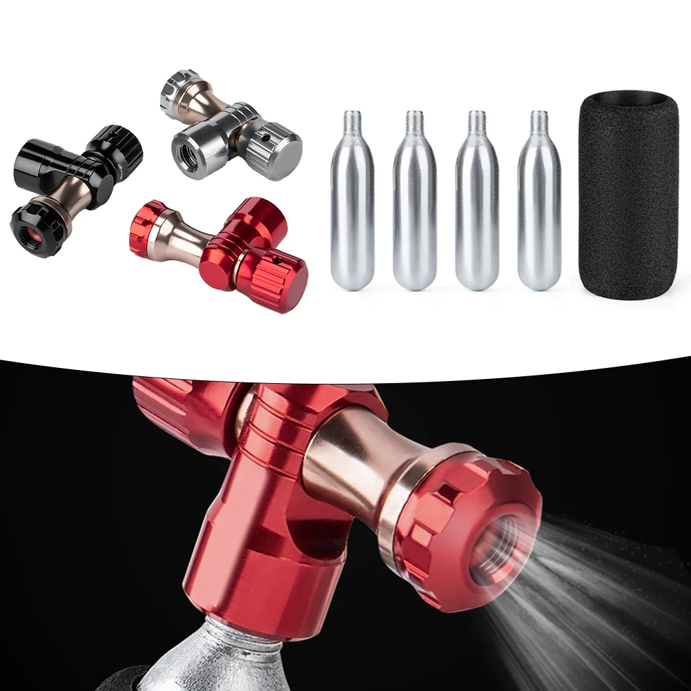 

Quick Inflation Kit Portable Pressure Nozzle Beautiful Lines Fine Workmanship High-strength Material For Cycling