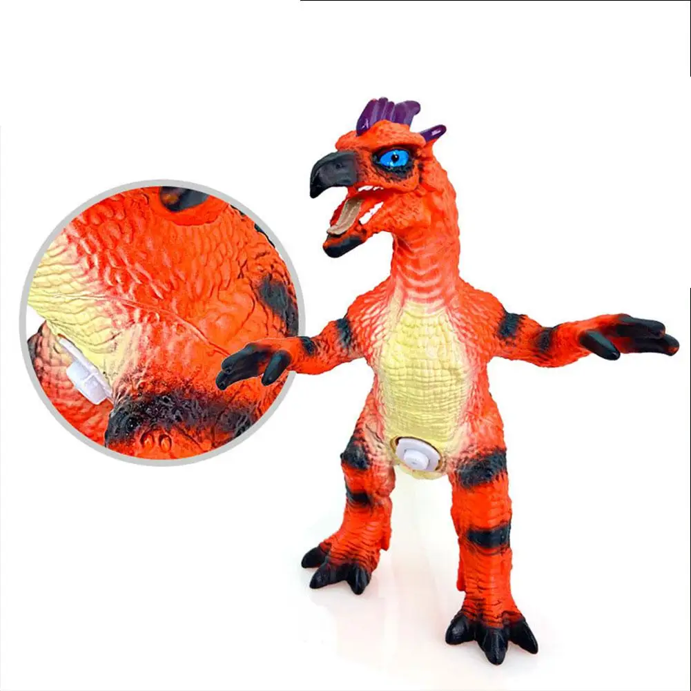 Modelo de Animal de simulación de dinosaurio, realista con Gel suave sonido de juguete, Regalo Seguro y Material, mundo de los niños, G5M5